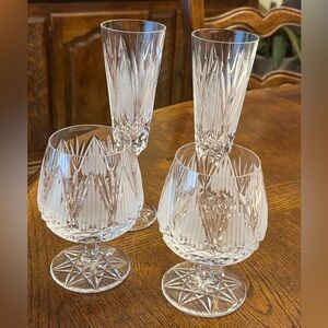 Tyrone Crystal Shannon Suite Brandy Snifters and Champagne Flutes